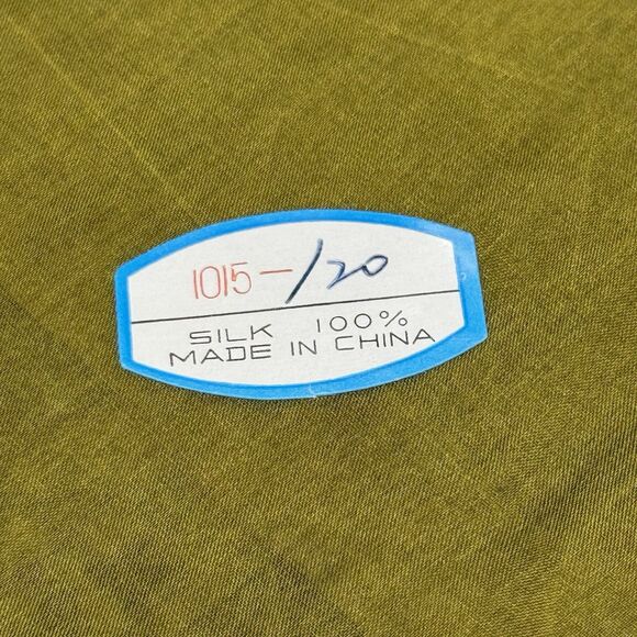 Vtg Chinese Silk Art Embroidered Square Green Frameable Panel Ducks on Lily Pond - Picture 6 of 6